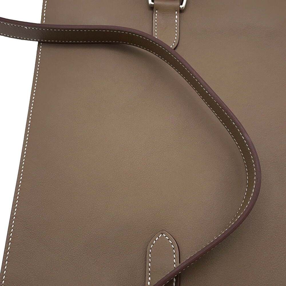 Hermes Portefeuille Pochamp Plus body bag, Etoupe Swift leather, U stamp, han... - Picture 8 of 12
